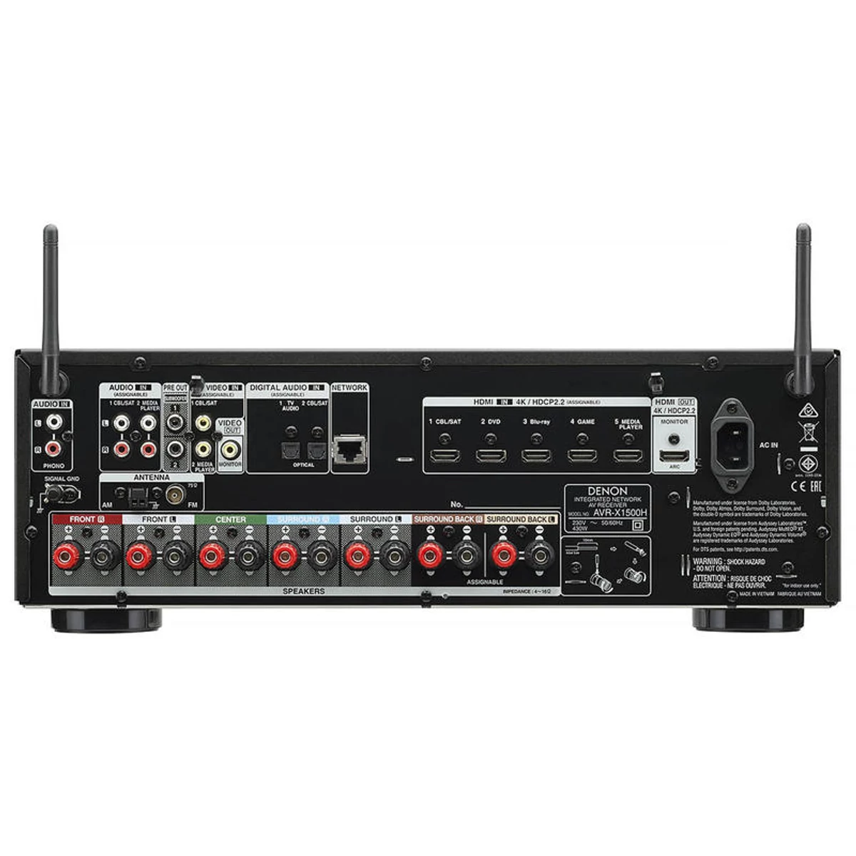 Denon AVR-X1500H 7.2 házimozi erősítő, fekete | ExtremeAudio Denon AVR-X1500H 7.2 házimozi erősítő, fekete | ExtremeAudio