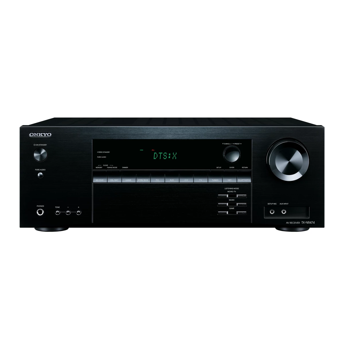 Onkyo TX-NR474 AV 5.1 hálózatképes UHD házimozi erősítő, Fekete