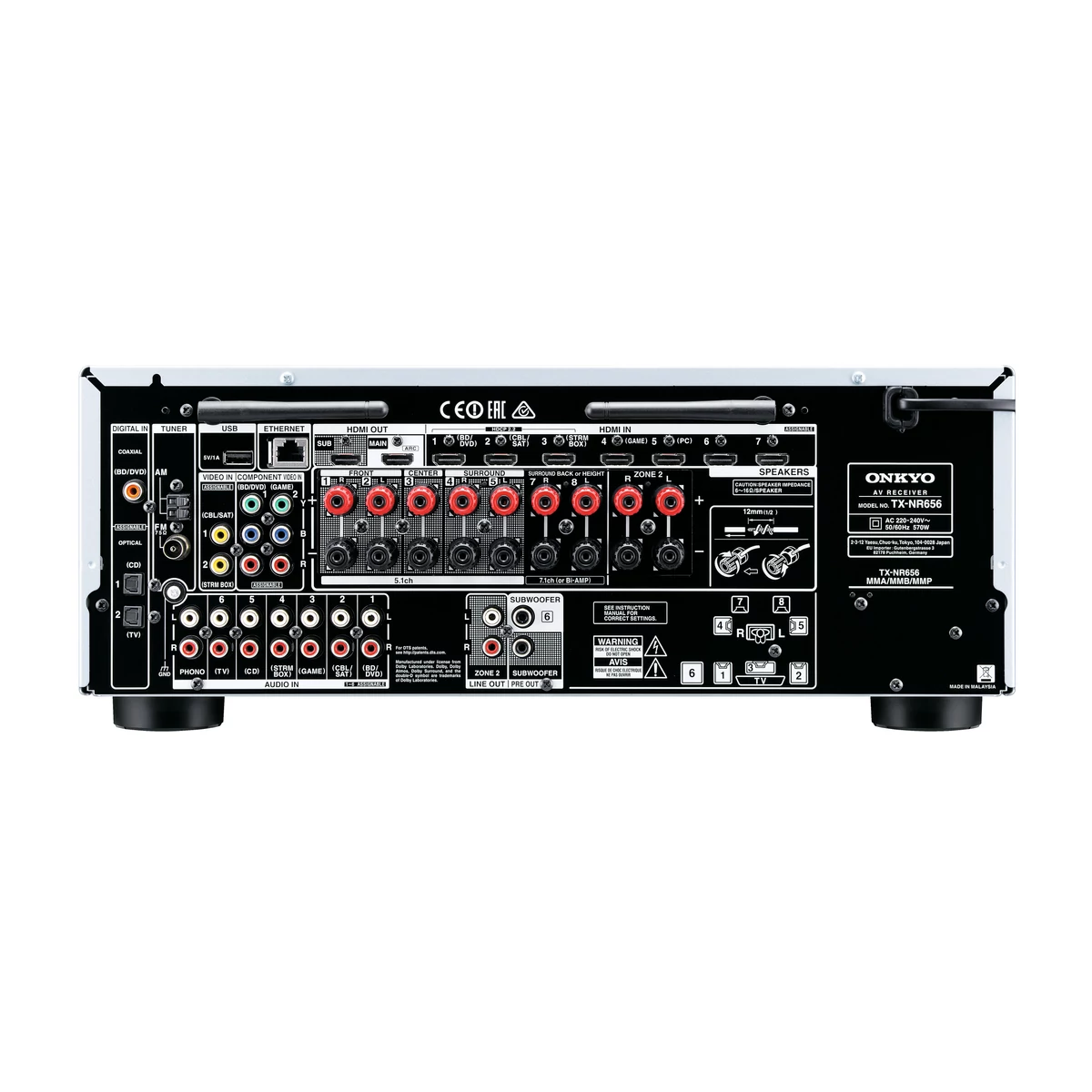 ONKYO TX-NR656 AVレシーバー Amazon.co.jp: Onkyo TX-NR656 7.2 Channel Network A/V Receiver by