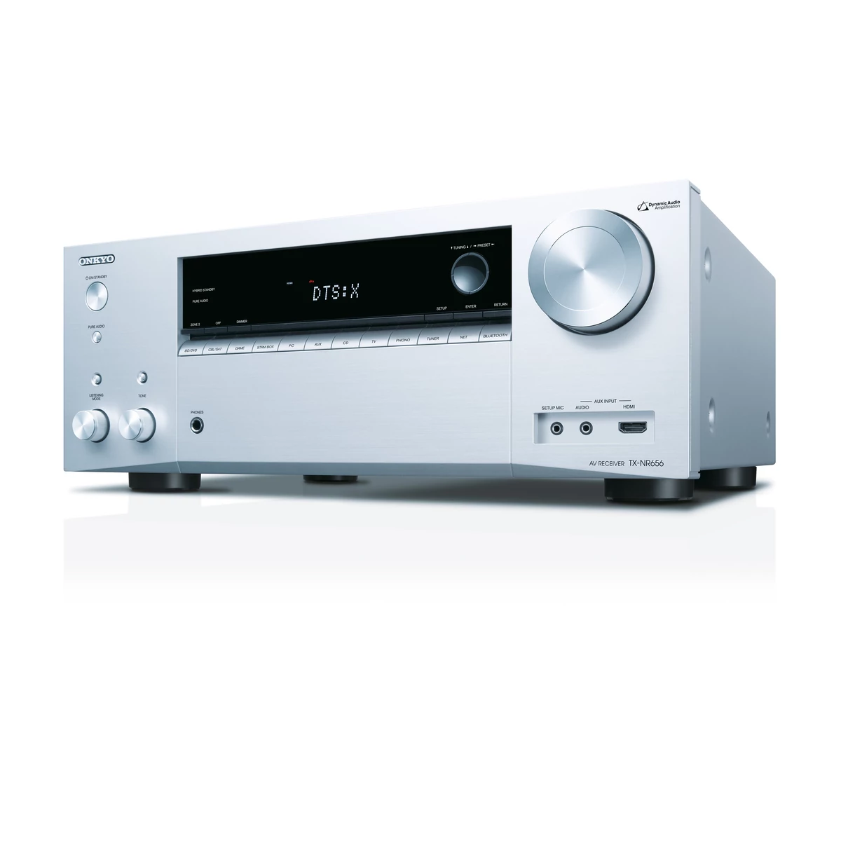 Onkyo TX-NR656 7.2 hálózatképes UHD házimozi erősítő, ezüst
