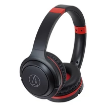 Audio-technica ATH-S200BT vezeték nélküli fejhallgató, fekete/piros