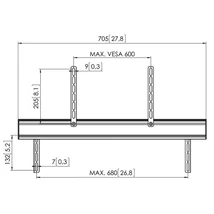 Vogel&#039;s SOUND3405 Soundbar állvány, fekete