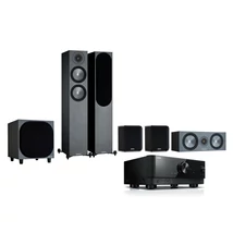 Yamaha RX-V6A + Monitor Audio Bronze 200 (6G) 5.1 házimozi szett, fekete