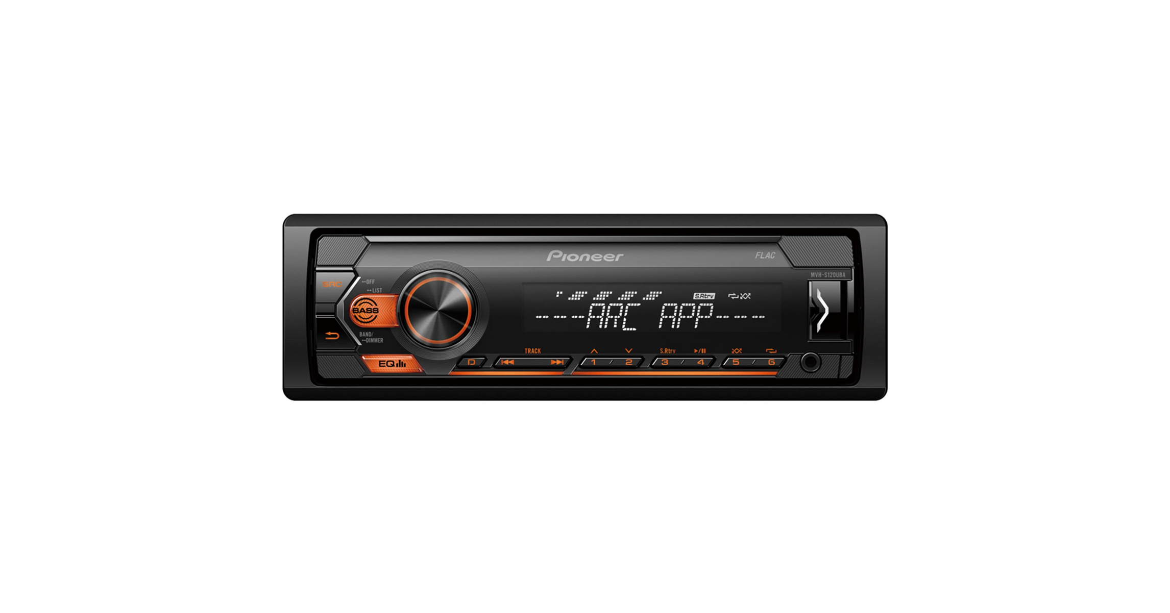 Pioneer MVH-S120UBA USB/AUX autóhifi fejegység, borostyán kijelző ...