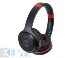 Kép 1/3 - Audio-technica ATH-S200BT vezeték nélküli fejhallgató, fekete/piros