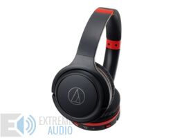 Kép 2/3 - Audio-technica ATH-S200BT vezeték nélküli fejhallgató, fekete/piros