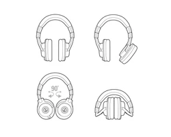 Audio-Technica ATH-M40X fejhallgató, fekete (Bemutató darab)