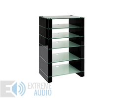 Kép 1/2 - Blok STAX 960 állvány, fekete oldal, maratott üveg (6 polc)