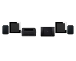 Bluesound POWERNODE + SoundFrame 3 On-Wall 4.1 házimozi szett, fekete