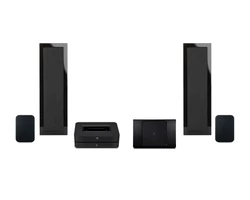 Bluesound POWERNODE + SoundFrame 2 On-Wall 4.1 házimozi szett, fekete