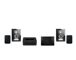 Bluesound POWERNODE + SoundFrame 1 On-Wall 4.1 házimozi szett, fekete