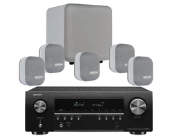 DENON AVR-S650H + MONITOR AUDIO MASS 5.1 Házimozi szett, fehér