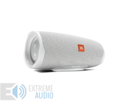 Kép 1/7 - JBL Charge 4 vízálló hordozható Bluetooth hangszóró (Steel White) fehér