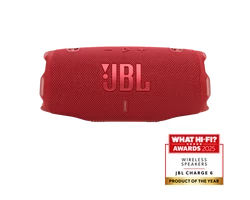 JBL CHARGE 6 vízálló hordozható Bluetooth-hangszóró, piros