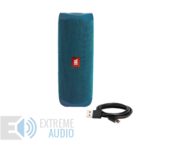 Kép 3/6 - JBL Flip 5 ECO Edition bluetooth hangszóró (Ocean), kék (Bemutató darab)