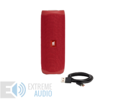 Kép 3/6 - JBL Flip 5 vízálló bluetooth hangszóró (Fiesta Red), piros
