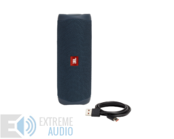 Kép 3/6 - JBL Flip 5 vízálló bluetooth hangszóró (Ocean Blue), kék