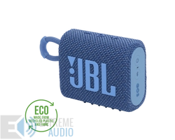 Kép 1/12 - JBL GO 3  ECO hordozható bluetooth hangszóró, kék