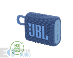 Kép 1/12 - JBL GO 3  ECO hordozható bluetooth hangszóró, kék