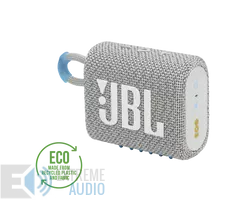 Kép 1/12 - JBL GO 3 ECO hordozható bluetooth hangszóró, fehér