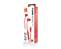 JBL TUNE 310C USB-C vezetékes fülhallgató, piros