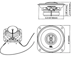 JBL STAGE1 41F, 10 cm-es, 2 utas autó hangszóró pár