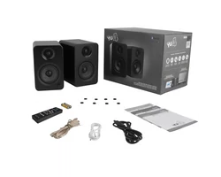 Kanto Audio YU4 Aktív Bluetooth hangfal, lakk fekete