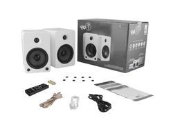 Kanto Audio YU6 Aktív Bluetooth hangfal, matt fehér