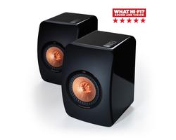KEF LS50 polcsugárzó pár, fényes fekete KEF LS50 polcsugárzó pár, fényes fekete