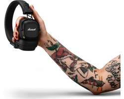 Marshall Major IV Bluetooth fejhallgató, fekete (Bemutató darab)