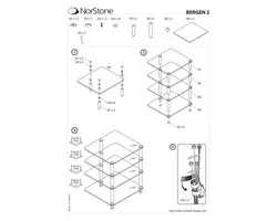 NorStone Bergen 2 HiFi állvány, fekete