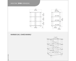NorStone Epur 4 HiFi állvány, ezüst