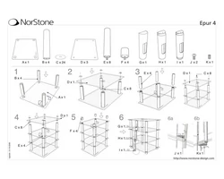 NorStone Epur 4 HiFi állvány, ezüst