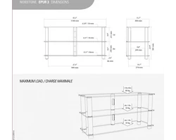 NorStone Epur 3 TV állvány, ezüst