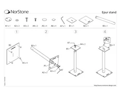 NorStone Epur hangfal állvány, ezüst