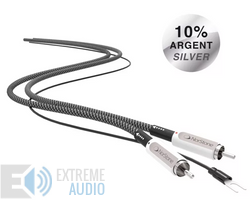 Kép 1/4 - NorStone Jura RCA Grounded ezüstözött audio összekötő kábel, 0.6 méter