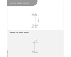 NorStone Stylum 1 hangfal állvány, ezüst