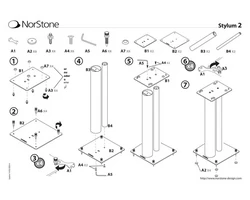 NorStone Stylum 2 hangfal állvány, fekete