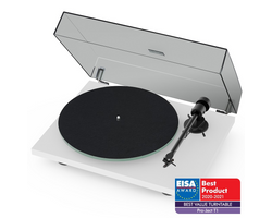 Kép 1/5 - Pro-Ject T1 BT analóg lemezjátszó + Ortofon OM5 hangszedő, matt fehér