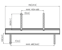 VOGEL'S SOUND3405 Soundbar állvány, fekete