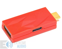 Kép 1/3 - iFi Audio iDefender+ USB-C -> USB 3.0 A M/F aktív zavarszűrő, piros
