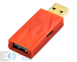 Kép 1/3 - iFi Audio iDefender+ AA USB 3.0 A -> USB 3.0 A M/F aktív zavarszűrő, piros