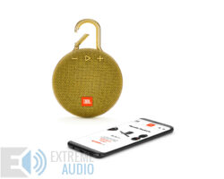 Kép 4/5 - JBL Clip 3 vízálló Bluetooth hangszóró (Mustard Yellow) sárga