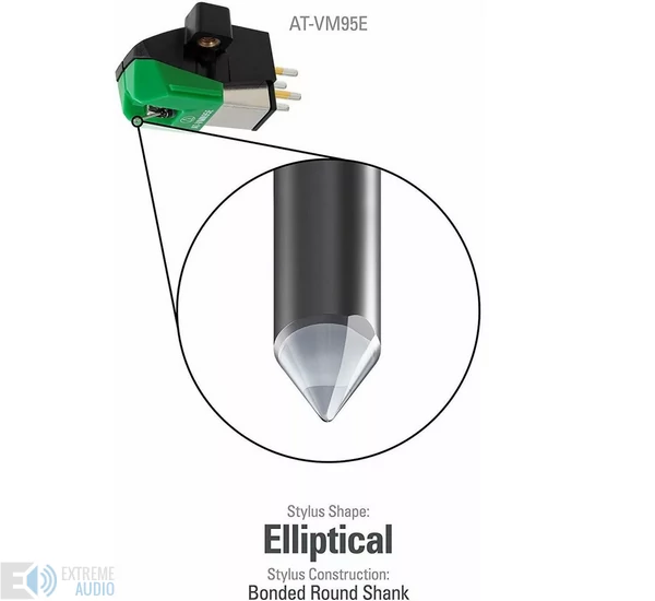 Audio-Technica AT-VM95E elliptikus sztereó hangszedő