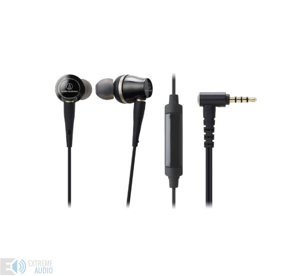 Audio-technica ATH-CKR100iS Hi-Res prémium fülhallgató Dual Phase Push -Pull meghajtókkal, fekete