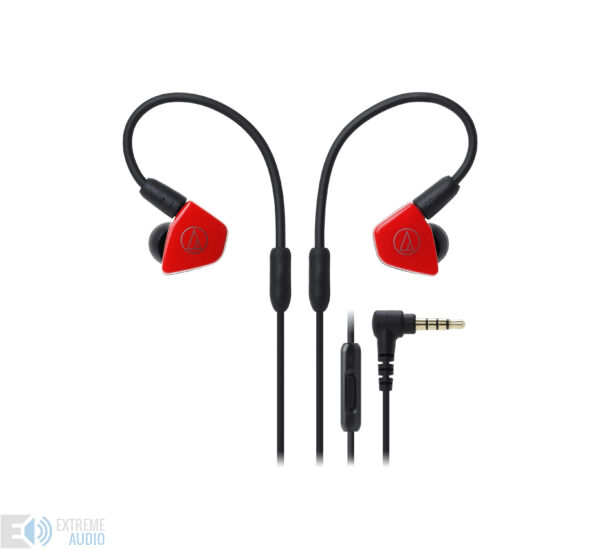 Audio-technica ATH-LS50iSRD Live-Sound fülhallgató, piros