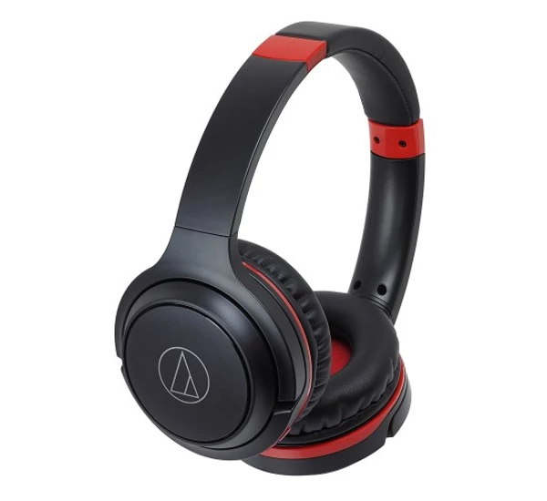 Audio-technica ATH-S200BT vezeték nélküli fejhallgató, fekete/piros