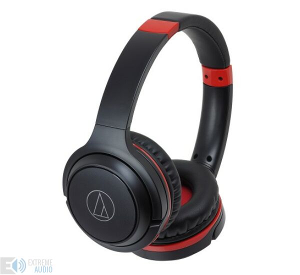 Audio-technica ATH-S200BT vezeték nélküli fejhallgató, fekete/piros