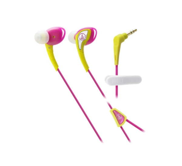 Audio-technica ATH-SPORT2YP sport fülhallgató, rózsaszín