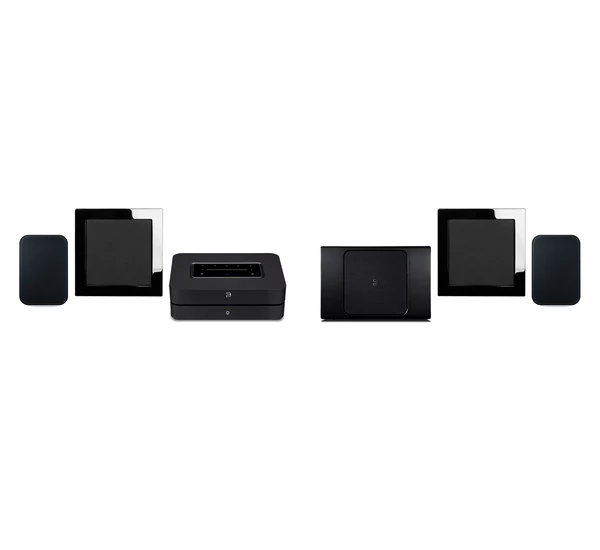 Bluesound POWERNODE + SoundFrame 3 On-Wall 4.1 házimozi szett, fekete